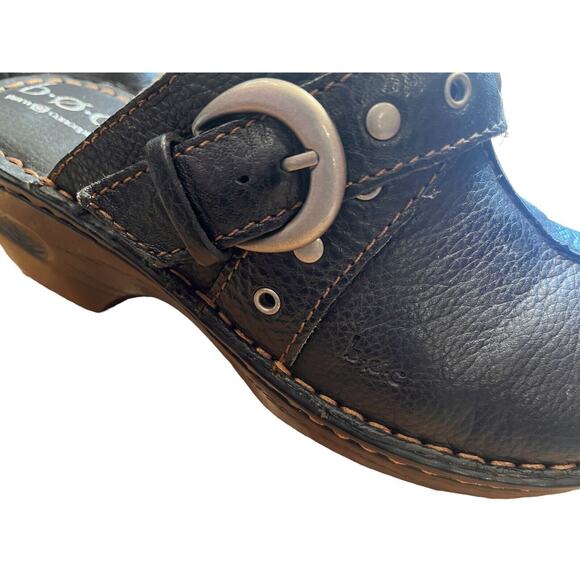 BOC Born Concept Mules Clogs Women Size 7 /38 M/W Karley BC3650 Black Leather - Picture 8 of 9